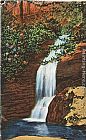 Falls Canvas Paintings - Bridal Veil Falls, Linville, North Carolina